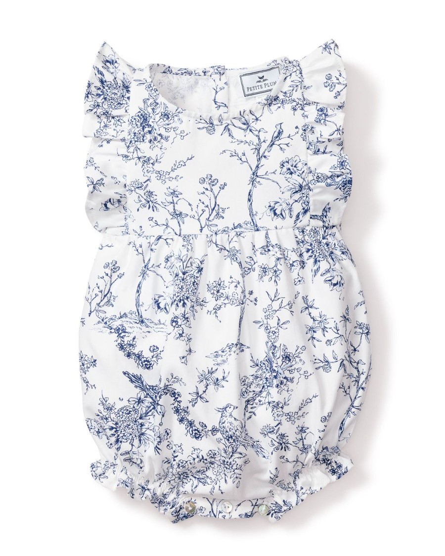 Enfants Petite Plume Barboteuse | Barboteuse A Volants En Serge Pour Bebe En Toile Intemporelle