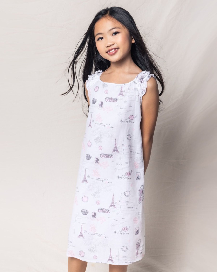 Enfants Petite Plume Chemises De Nuit | Chemise De Nuit En Serge Pour Fille Amelie A Paris Reflexions