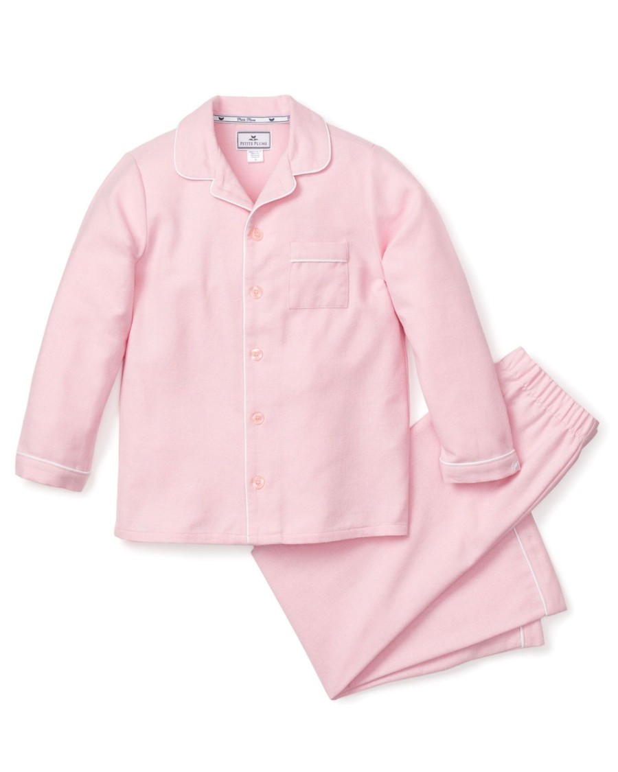 Enfants Petite Plume Pyjamas | Ensemble Pyjama En Flanelle Pour Enfant En Rose