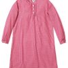 Femmes Petite Plume | Chemise De Nuit Beatrice En Flanelle Pour Femmes En Mini Vichy Rouge