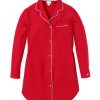 Femmes Petite Plume | Chemise De Nuit En Flanelle Pour Femme En Rouge