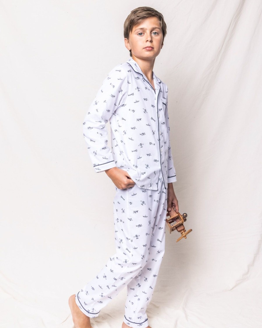 Enfants Petite Plume Pyjamas | Ensemble De Pyjama En Serge Pour Enfant En Par Avion