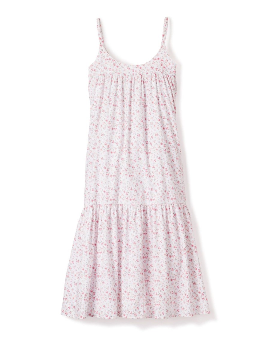 Femmes Petite Plume | Chemise De Nuit Chloe En Serge Pour Femmes A Fleurs Du Dorset