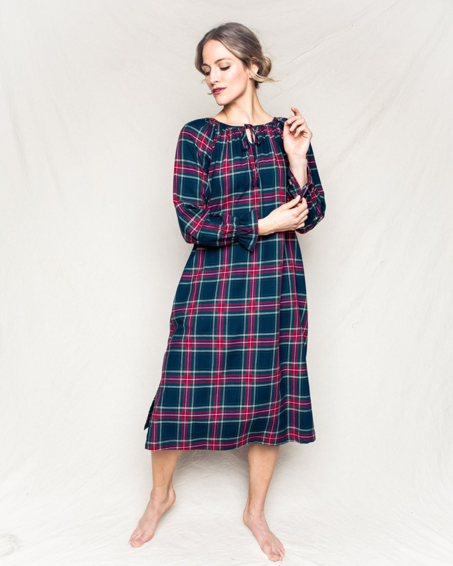 Femmes Petite Plume | Chemise De Nuit Delphine En Coton Brosse Pour Femme En Tartan Windsor