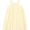 Enfants Petite Plume Chemises De Nuit | Chemise De Nuit Charlotte En Serge Pour Fille En Vichy Jaune