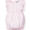 Enfants Petite Plume Barboteuse | Barboteuse A Volants En Serge Pour Bebe En Vichy Rose