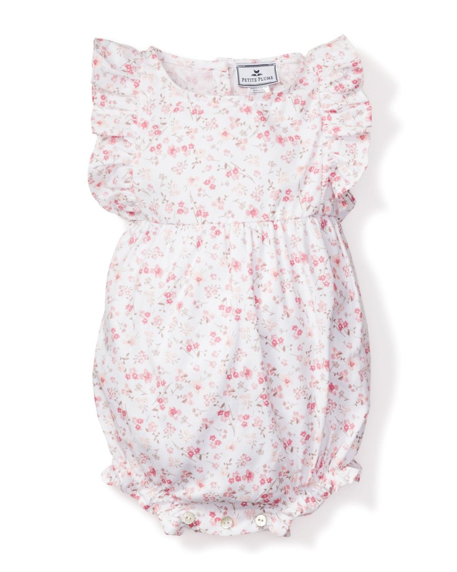 Enfants Petite Plume Barboteuse | Barboteuse A Volants En Serge Pour Bebe A Fleurs Dorset