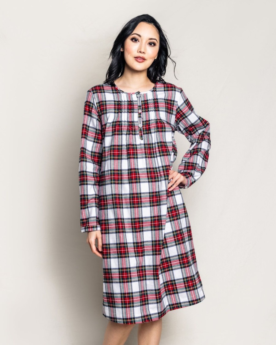 Femmes Petite Plume | Chemise De Nuit Beatrice En Coton Brosse Pour Femme En Tartan Balmoral