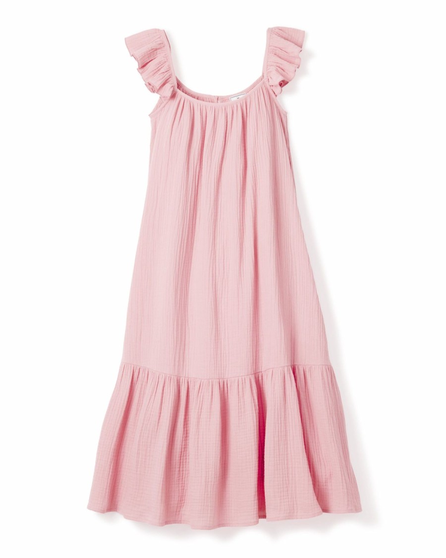 Femmes Petite Plume | Robe D'Ete En Gaze Celeste Pour Femmes En Rose