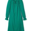 Femmes Petite Plume | Chemise De Nuit Delphine En Flanelle Verte Pour Femme