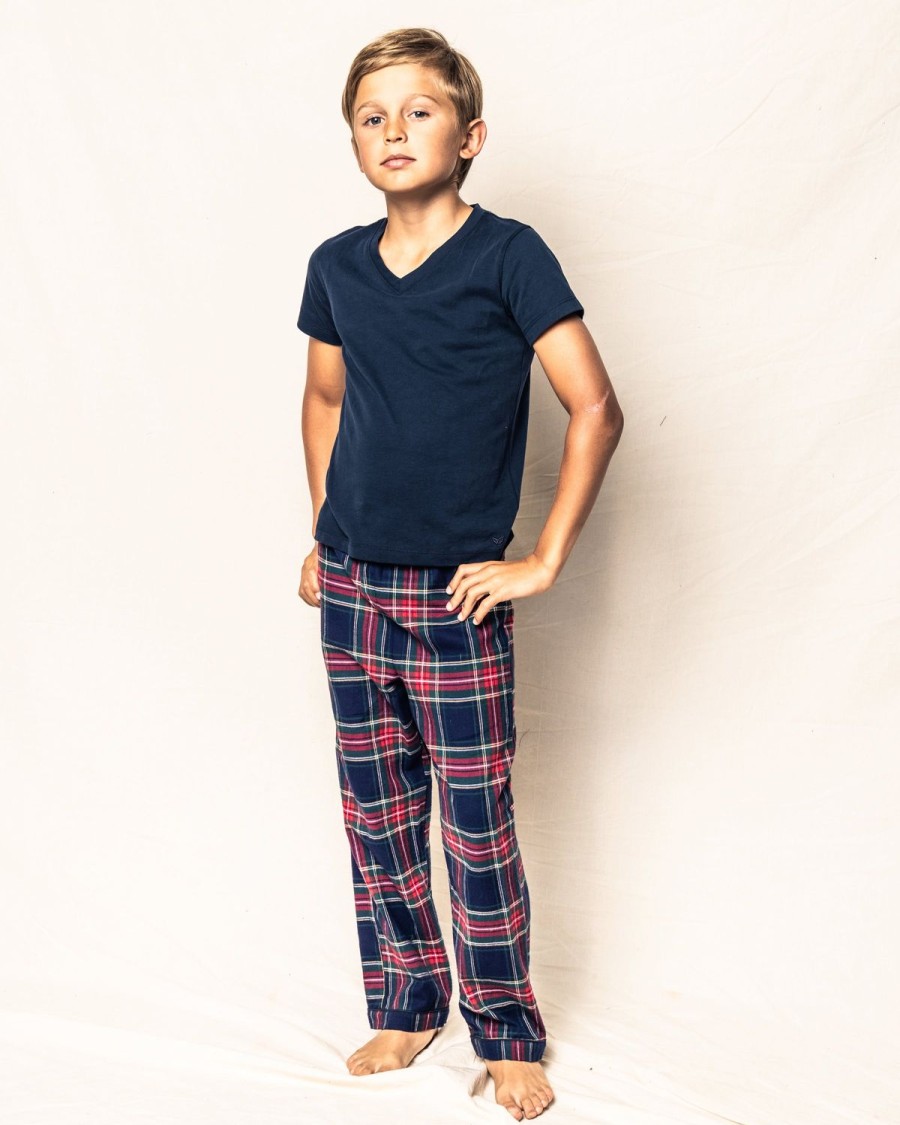 Enfants Petite Plume Pyjamas | Pantalon De Pyjama En Coton Brosse Pour Enfant En Tartan Windsor