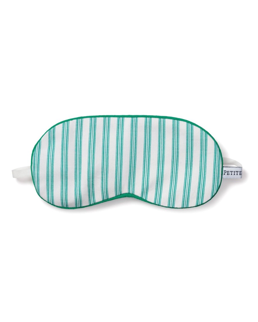 Enfants Petite Plume Pantoufles Et Accessoires | Masque De Sommeil Pour Enfants En Coutil Emeraude