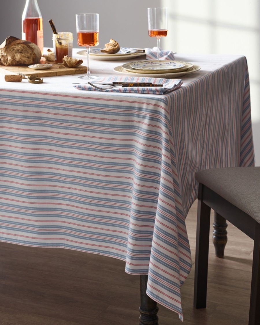 Maison Petite Plume | Linge De Table Vintage A Rayures Francaises