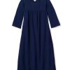 Femmes Petite Plume | Robe D'Ete En Gaze Provence Pour Femmes En Bleu Marine