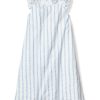 Enfants Petite Plume Chemises De Nuit | Chemise De Nuit Amelie En Serge Pour Fille A Rayures Pervenche