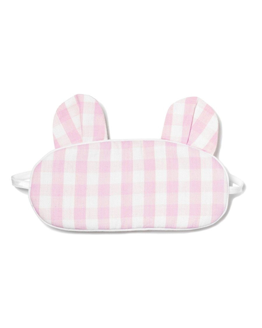 Enfants Petite Plume Pantoufles Et Accessoires | Masque De Sommeil Doux Bear-Y Pour Enfants En Vichy Rose