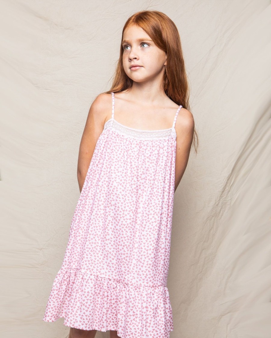 Enfants Petite Plume Chemises De Nuit | Chemise De Nuit Lily En Serge Pour Fille En Amoureux