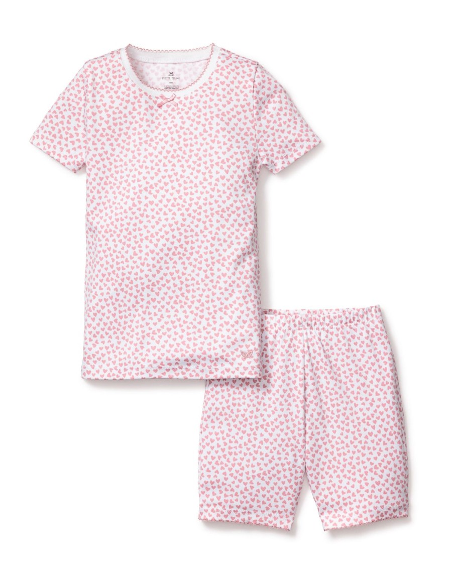 Enfants Petite Plume Pyjamas | Ensemble Pyjama Court Pima Snug Fit Pour Enfants En Amoureux