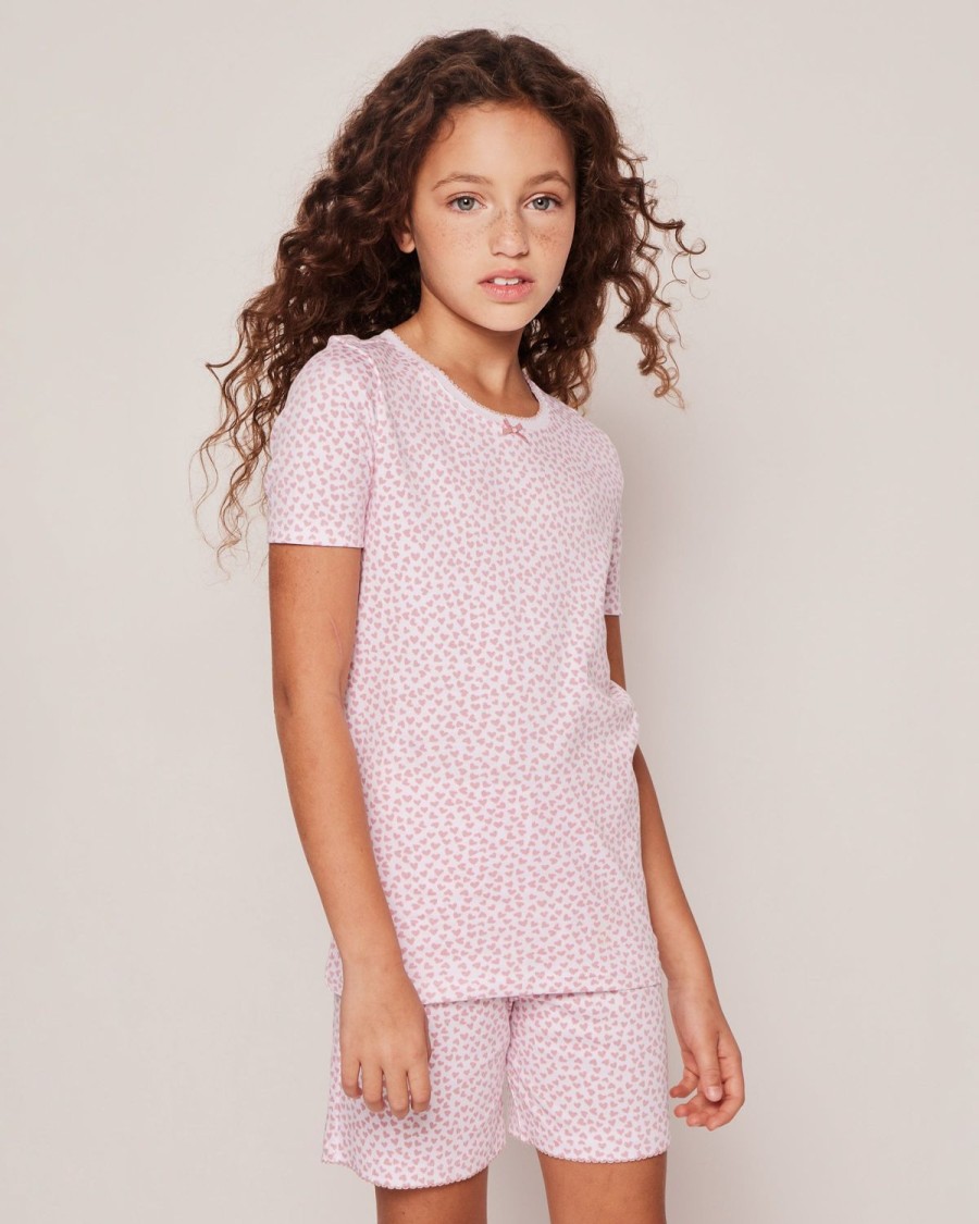 Enfants Petite Plume Pyjamas | Ensemble Pyjama Court Pima Snug Fit Pour Enfants En Amoureux