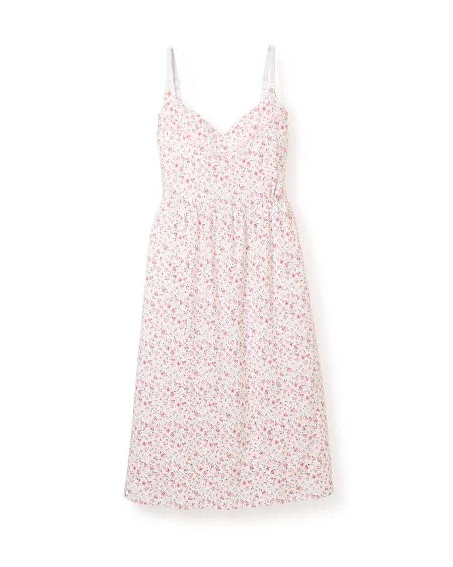 Femmes Petite Plume | Chemise De Nuit De Maternite Pima Pour Femmes A Fleurs Du Dorset