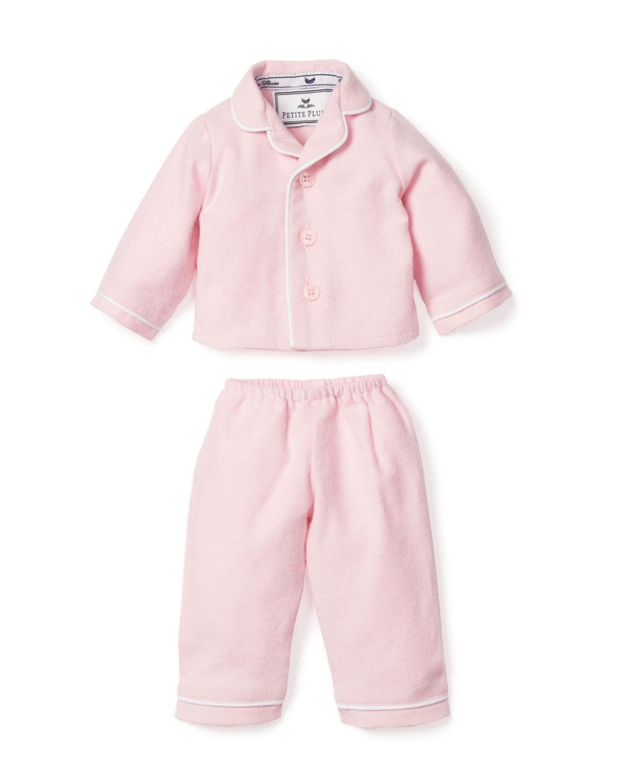 Enfants Petite Plume Pantoufles Et Accessoires | Pyjama De Poupee En Flanelle Pour Enfant En Rose