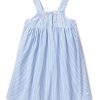 Enfants Petite Plume Chemises De Nuit | Chemise De Nuit Charlotte En Serge Pour Fille En Seersucker Bleu Francais