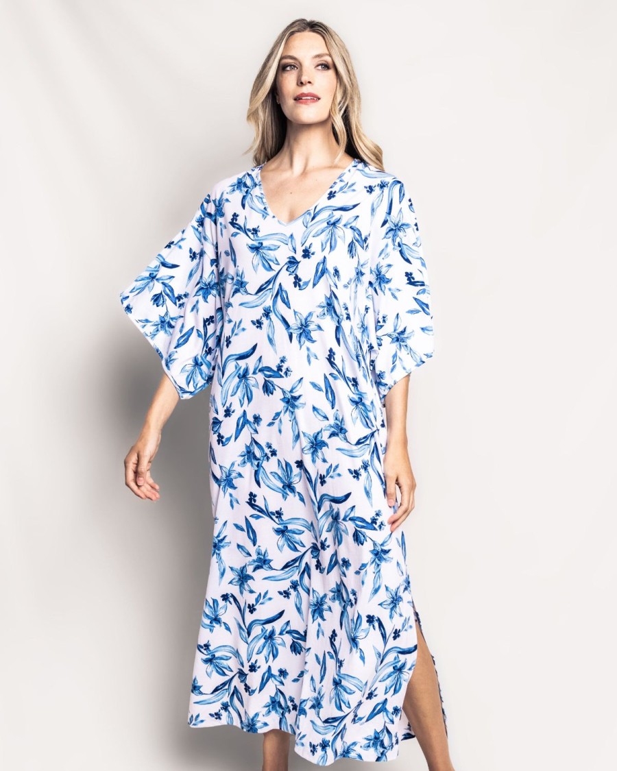 Femmes Petite Plume | Caftan Pima Pour Femmes Dans Les Chansons De Santorin