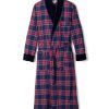 Hommes Petite Plume | Peignoir A Bordure En Velours Pour Hommes En Tartan Windsor