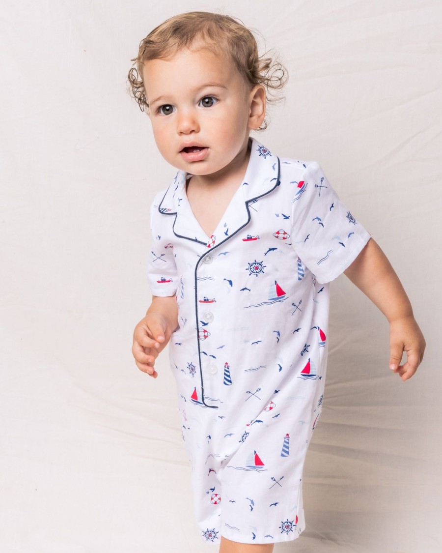 Enfants Petite Plume Barboteuse | Barboteuse D'Ete En Serge Pour Bebe En Sail Away