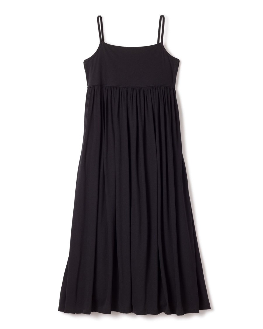 Femmes Petite Plume | Robe De Detente Pima Serene Pour Femmes En Noir