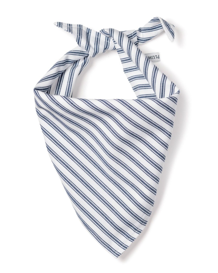 Maison Petite Plume | Bandana En Serge Pour Chien En Coutil Francais Bleu Marine