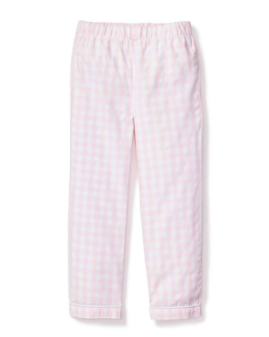 Enfants Petite Plume Pyjamas | Pantalon De Pyjama En Serge Pour Enfant En Vichy Rose