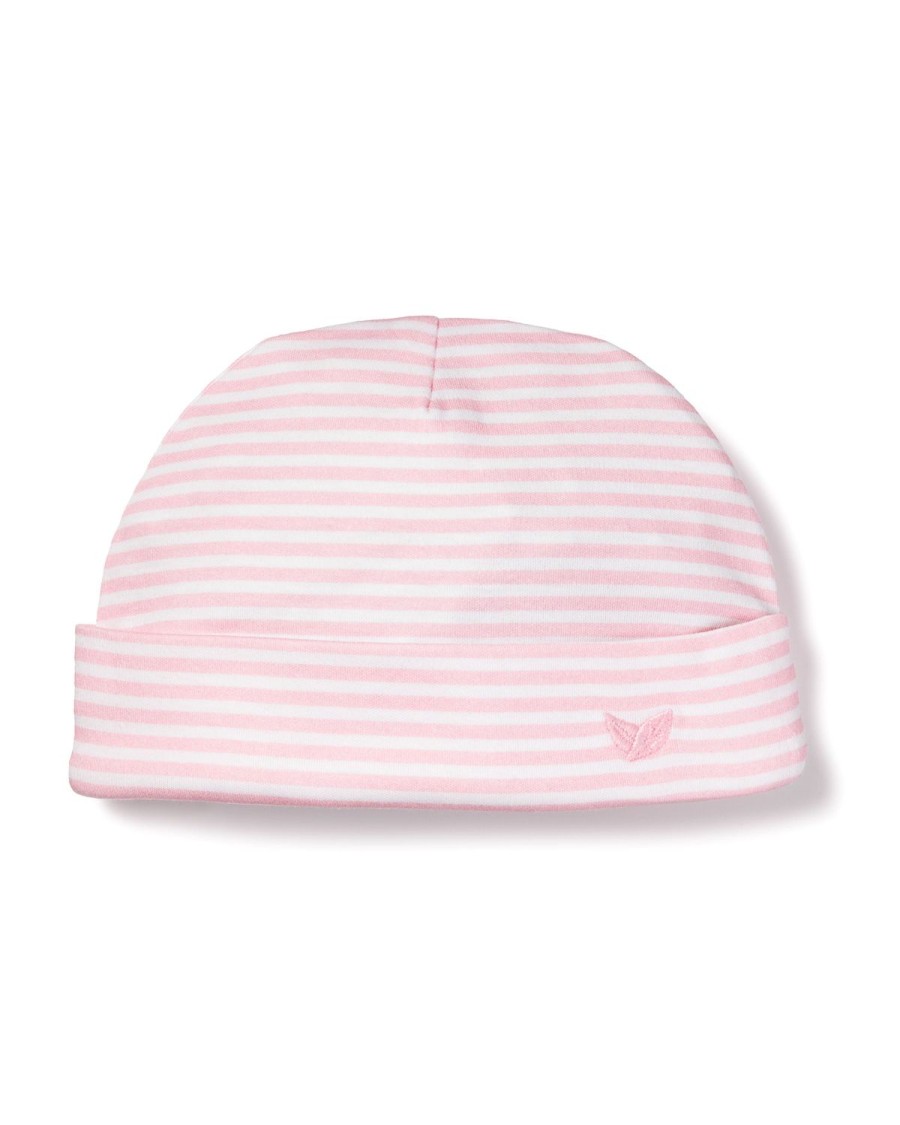 Enfants Petite Plume Accessoires | Chapeau Pima Pour Bebe A Rayures Roses