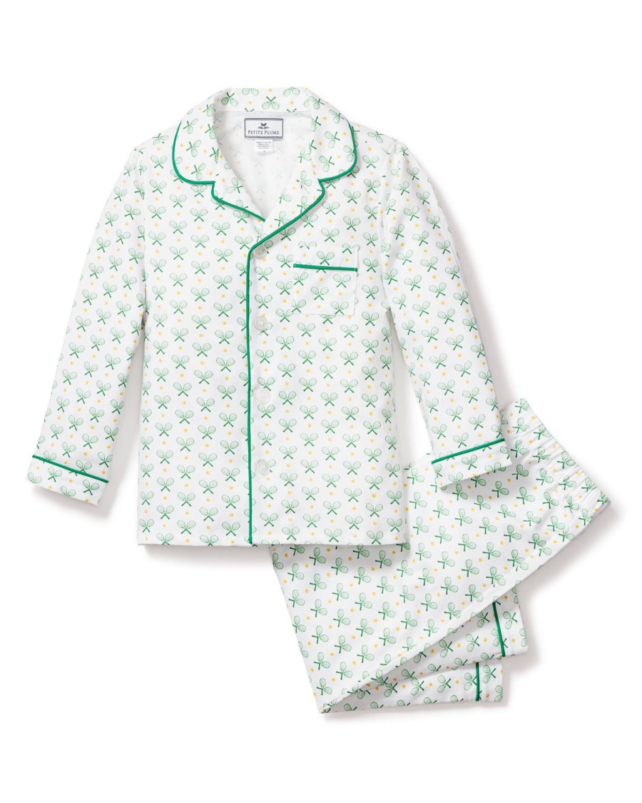 Enfants Petite Plume Pyjamas | Ensemble Pyjama En Serge Pour Enfants En Match Point