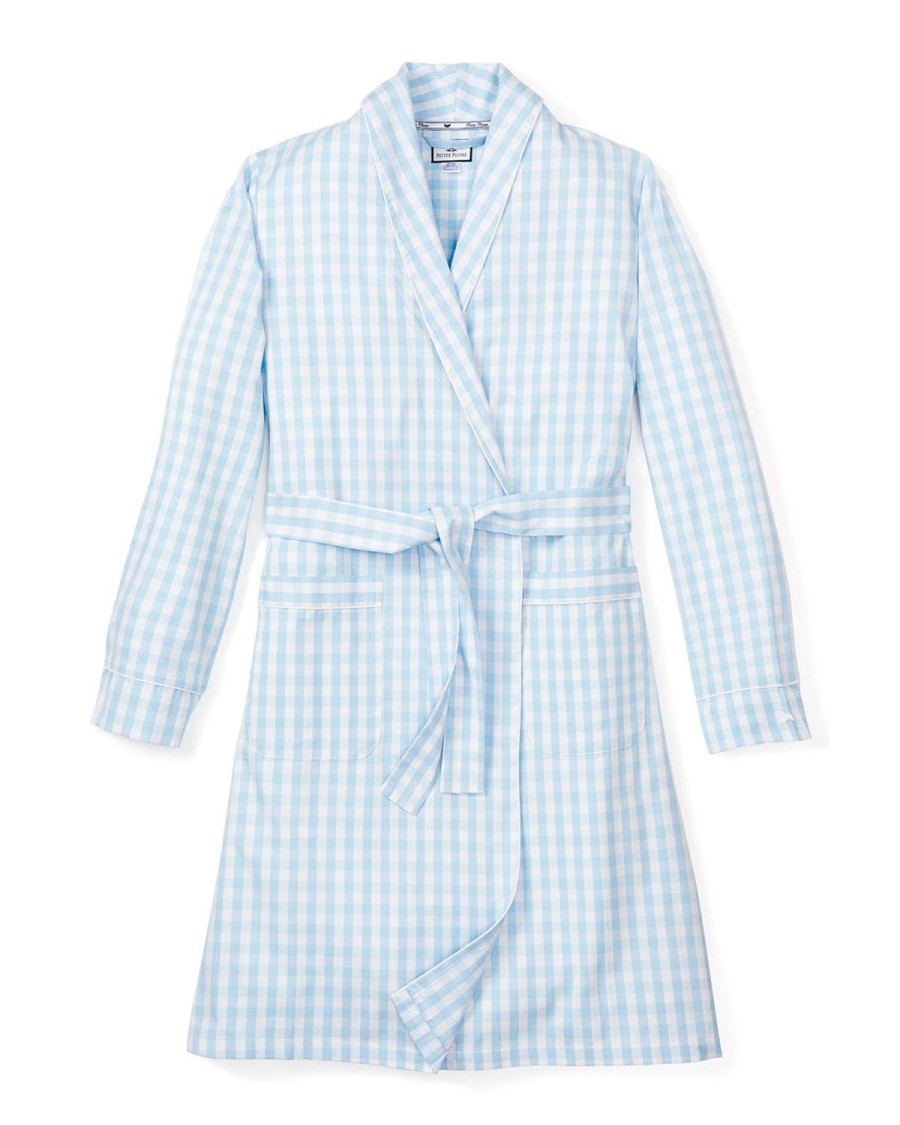 Femmes Petite Plume | Robe En Serge Pour Femmes En Vichy Bleu Clair