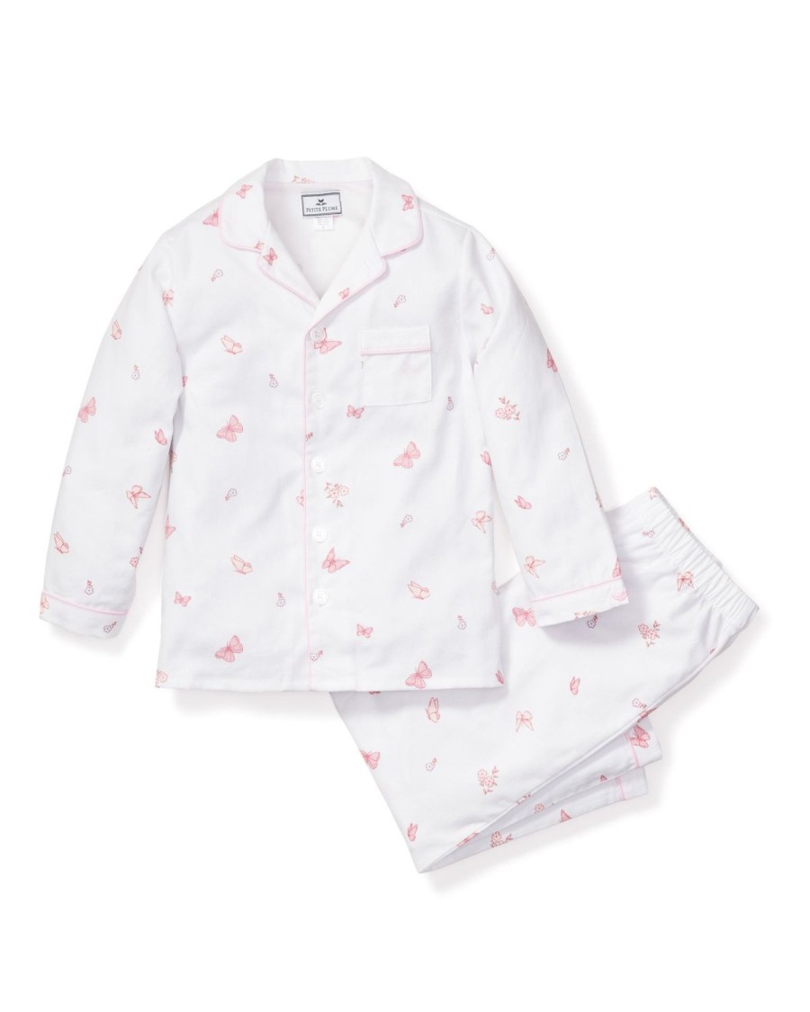 Enfants Petite Plume Pyjamas | Ensemble Pyjama En Serge Pour Enfant En Papillons