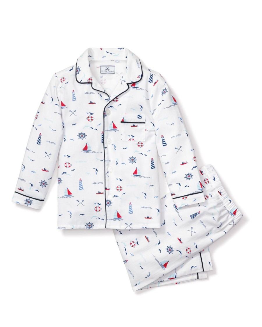 Enfants Petite Plume Pyjamas | Ensemble Pyjama En Serge Pour Enfants A Sail Away