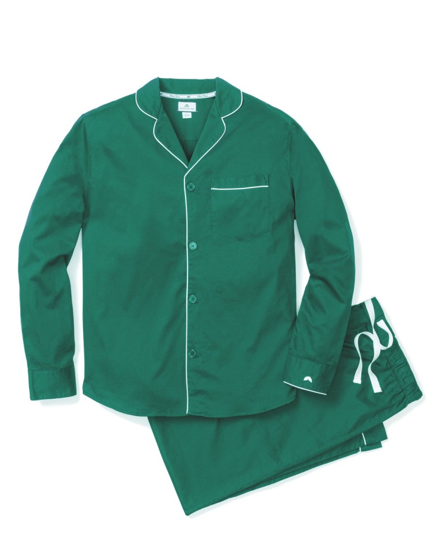 Hommes Petite Plume | Ensemble Pyjama En Flanelle Pour Hommes En Vert Foret