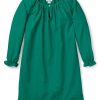 Enfants Petite Plume Chemises De Nuit | Chemise De Nuit Delphine En Flanelle Pour Fille En Vert