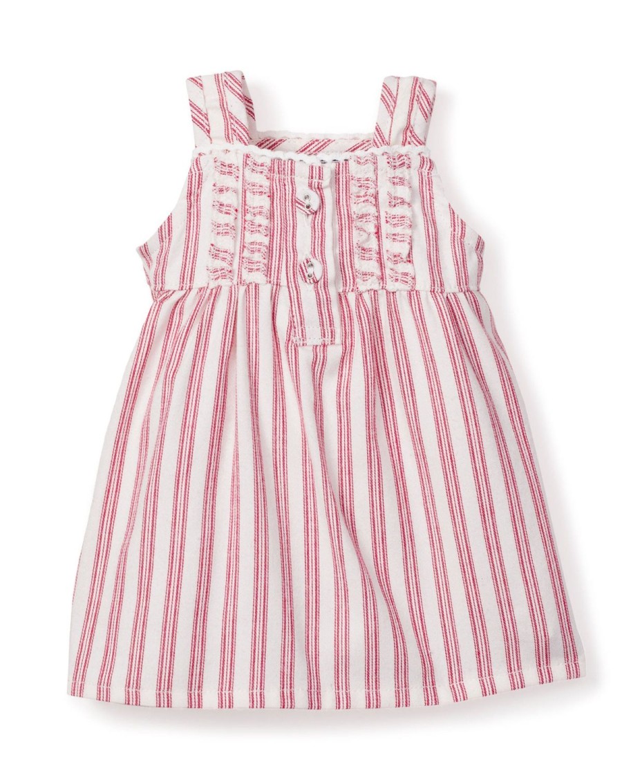 Enfants Petite Plume Pantoufles Et Accessoires | Chemise De Nuit De Poupee En Serge Pour Enfants En Coutil Rouge Antique