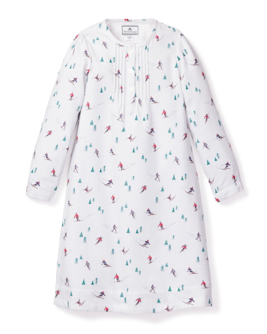 Enfants Petite Plume Chemises De Nuit | Chemise De Nuit Beatrice En Flanelle Pour Fille En Apres-Ski