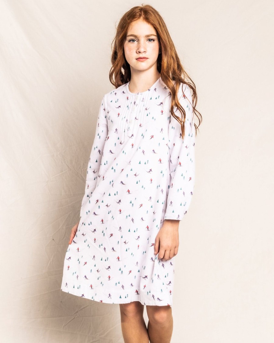 Enfants Petite Plume Chemises De Nuit | Chemise De Nuit Beatrice En Flanelle Pour Fille En Apres-Ski