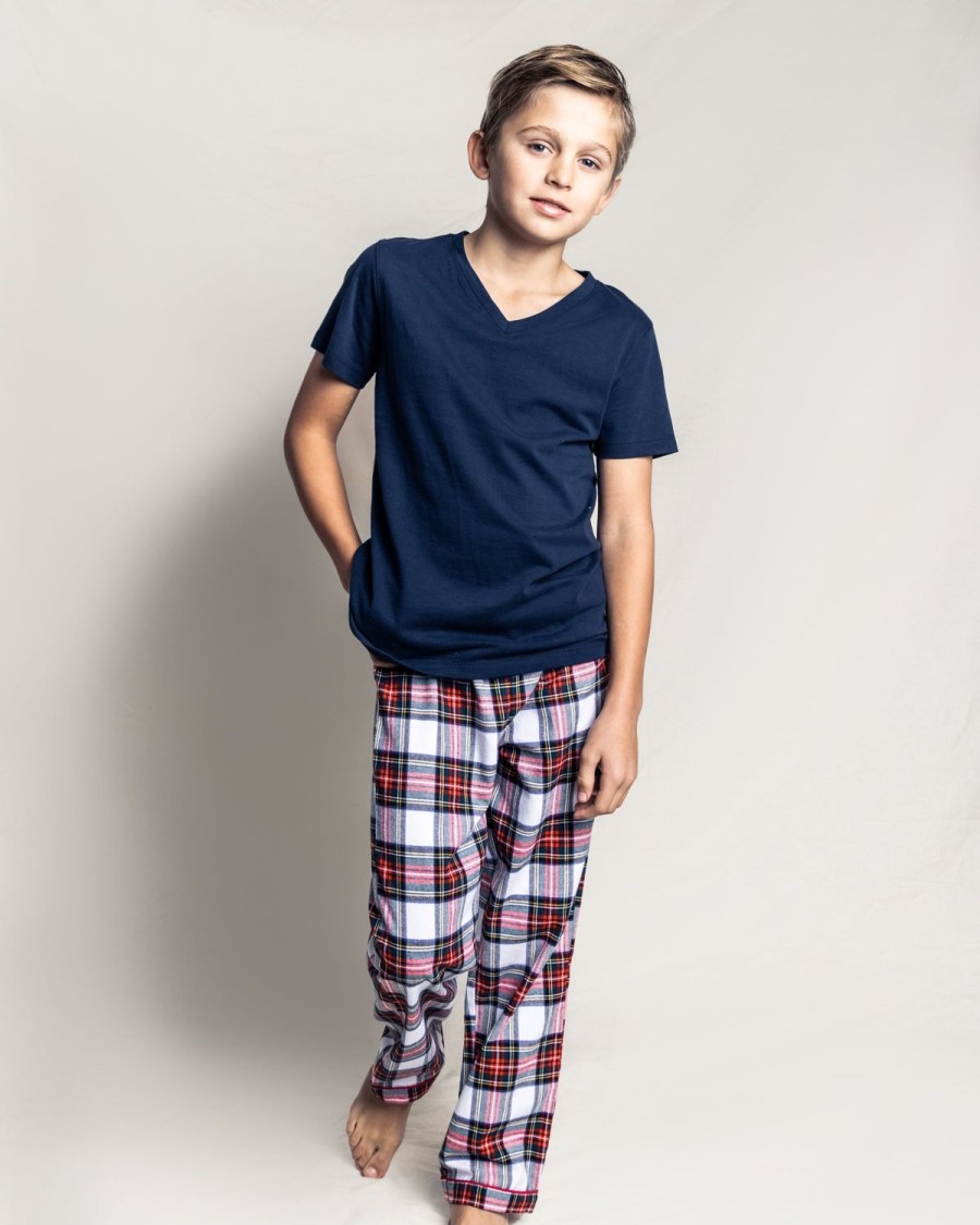 Enfants Petite Plume Pyjamas | Pantalon De Pyjama En Coton Brosse Pour Enfant En Tartan Balmoral